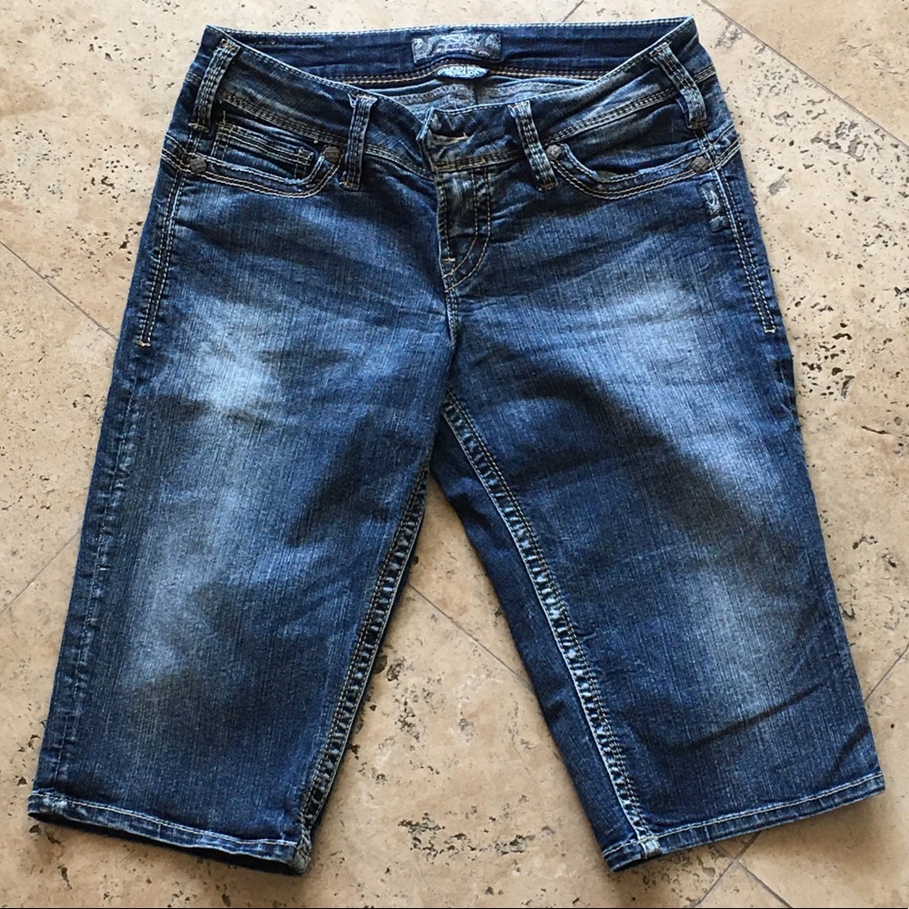 Silver Camden Rose Bermuda Shorts